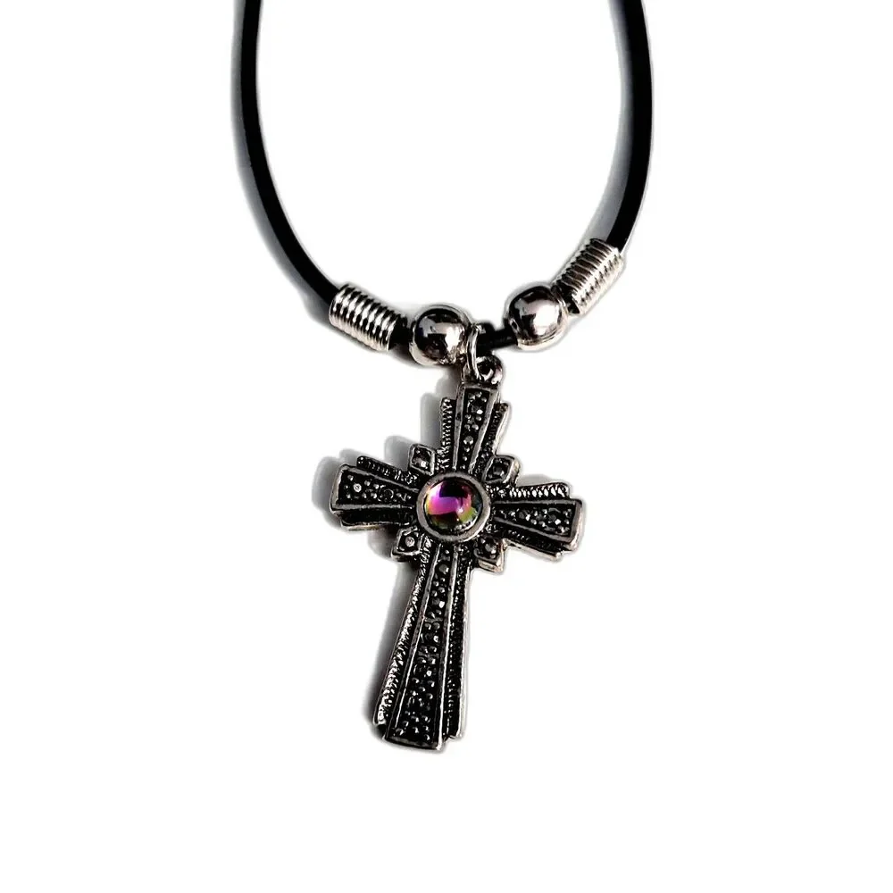 Cross Necklace with Crystal